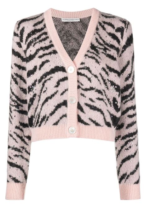 Cardigan con fantasia animalier-donna